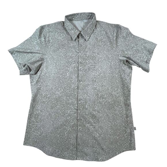Lululemon Airing Easy Short Sleeve Shirt Crunch M3DWJS Seal Grey Men’s Sz XL - Picture 1 of 6